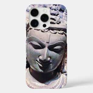 Coques iPhone 16 Pro Statue asiatique Antique Pierre Visage Photo Style