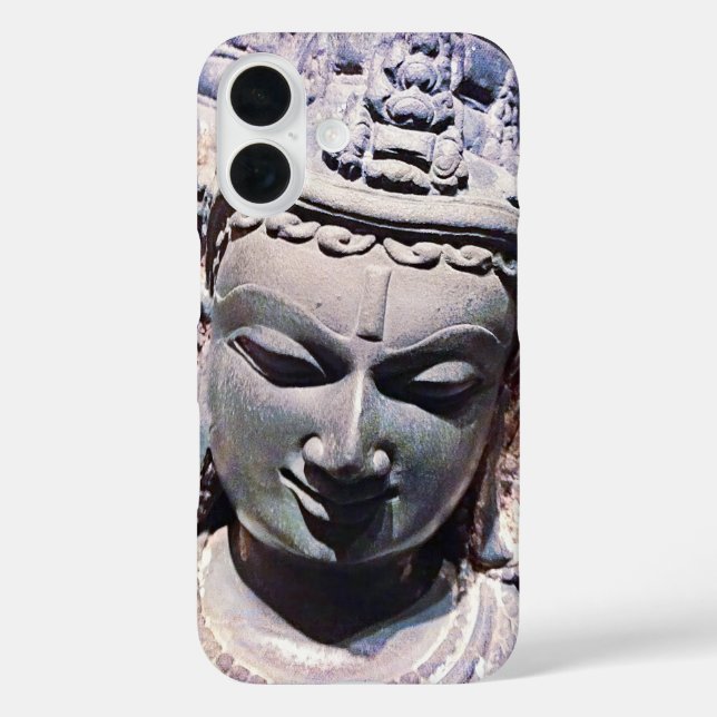 Coques Case-Mate iPhone Statue asiatique Antique Pierre Visage Photo Style (Verso)