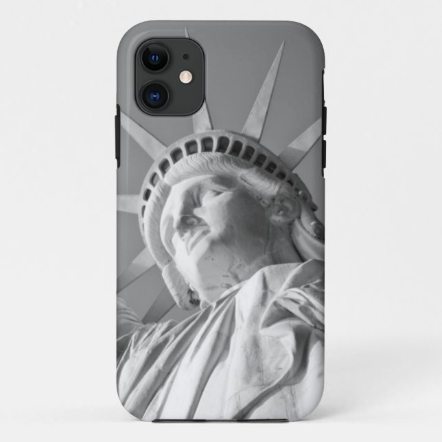 Coques Case-Mate iPhone Statue blanche noire de la Liberté (Dos)