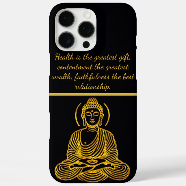 Coques Case-Mate iPhone Statue du Bouddha d'or dans la méditation (Verso)