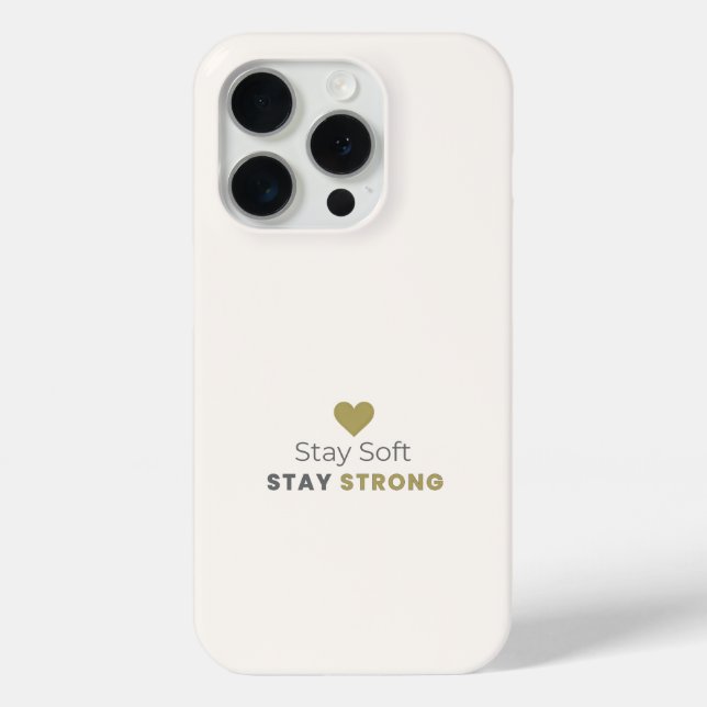 Coques Case-Mate iPhone Stay Soft Stay Strong Minimal Motivational iPhone (Verso)