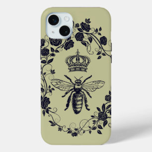 Coque iPhone 15 Mini steampunk beekeeper patron dame bee reine couronne