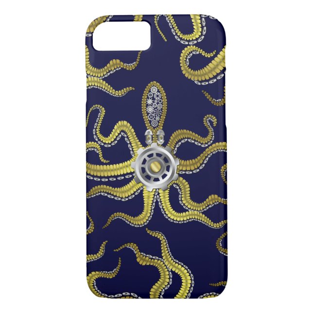 Coques Case-Mate iPhone Steampunk embraye le poulpe Kraken (Dos)