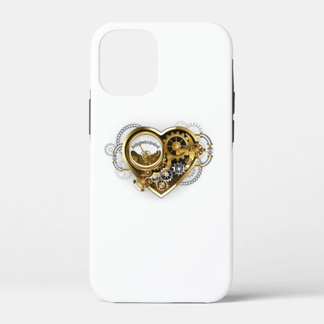 Coques Case-Mate iPhone Steampunk Heart with a Manometer (Verso)
