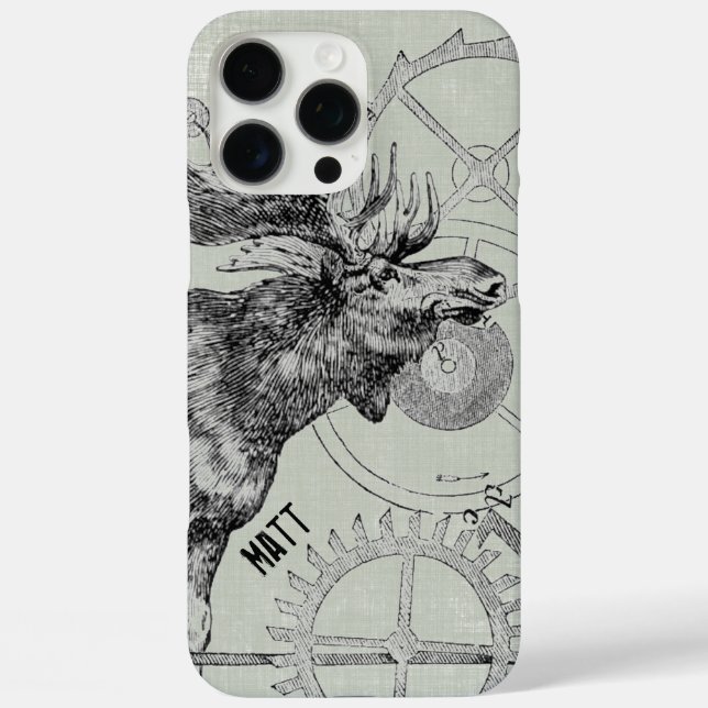 Coques Case-Mate iPhone Steampunk Moose Wildlife (Verso)