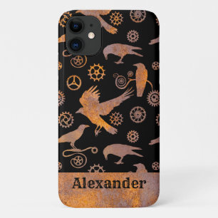 Case-Mate iPhone Case Steampunk Rousty Gears and Crows Nom personnalisé