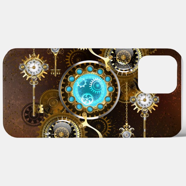 Coques Case-Mate iPhone Steampunk Rusty Background (Verso (horizontal))
