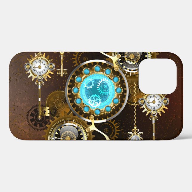 Coques Case-Mate iPhone Steampunk Rusty Background (Verso (horizontal))
