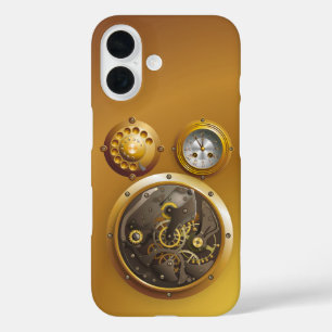 Coque Pour iPhone 16 Steampunk Uhr