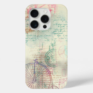 Coque iPhone 15 Pro Steampunk victorien   Watercolor Grunge Pastel