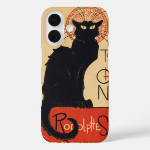 Coque Pour iPhone 16 Steinlen Art Nouveau Chat Noir Vintage Imprimé Chi