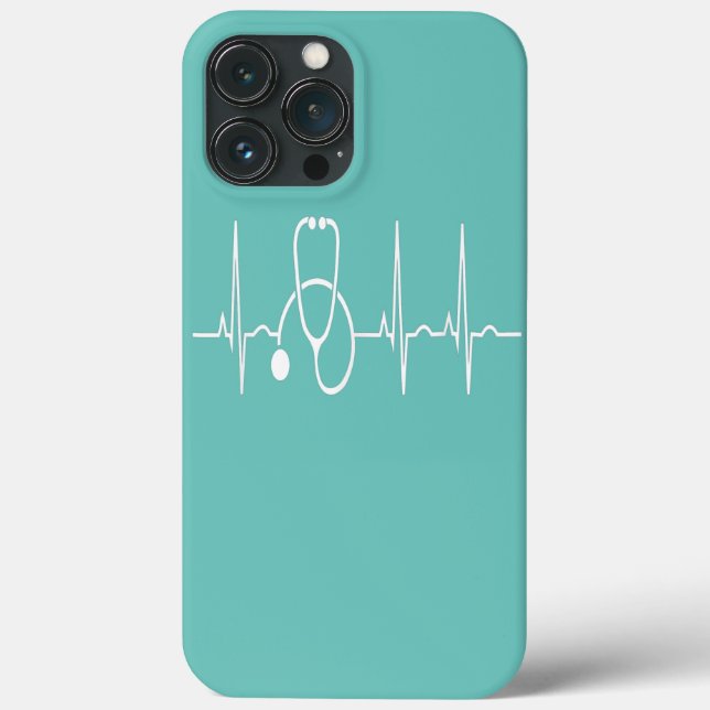 Coques Case-Mate iPhone Stethoscope Heartbeat EKG Nurse Docteur Médicale (Verso)