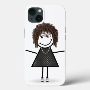 Case-Mate iPhone Case Stick Figure Girl en Basket avec cheveux