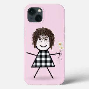 Case-Mate iPhone Case Stick Girl avec Daisy Bouquet