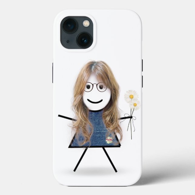 Coques Case-Mate iPhone Stick Girl with Daisies (Verso)