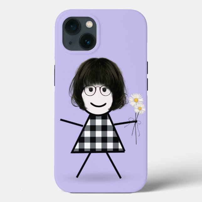 Coques Case-Mate iPhone Stick Girl with Daisies (Verso)