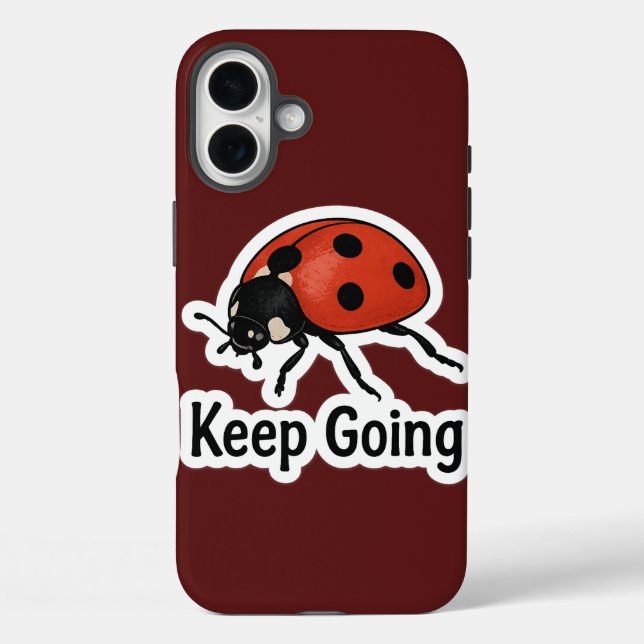 Coques Case-Mate iPhone Sticker de motivation de Ladybug (Verso)