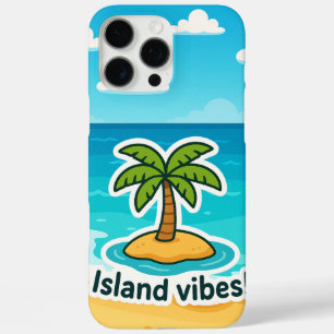 Coques iPhone 16 Pro Max Sticker pour palmier à vibes de l'île tropicale