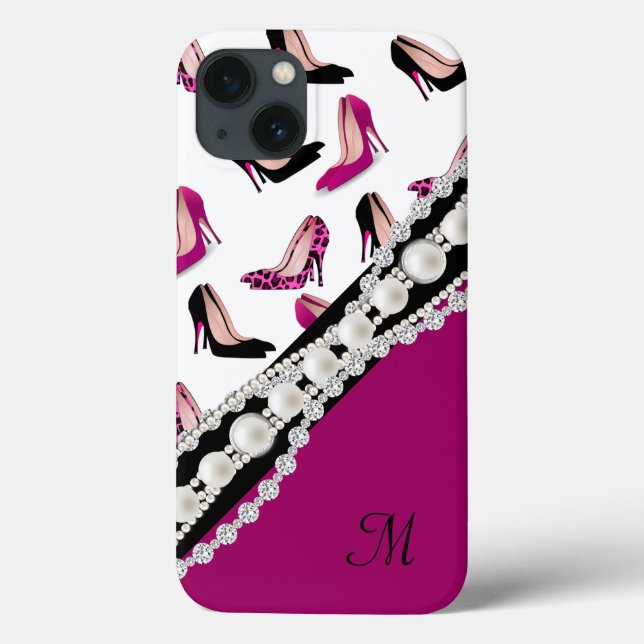 Coques Case-Mate iPhone Stiletto flamboyant talons et gemmes faux  (Verso)