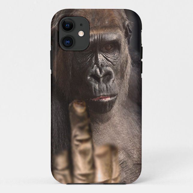 Coques Case-Mate iPhone stinkfinger gorilla retourne le boîtier de télépho (Dos)
