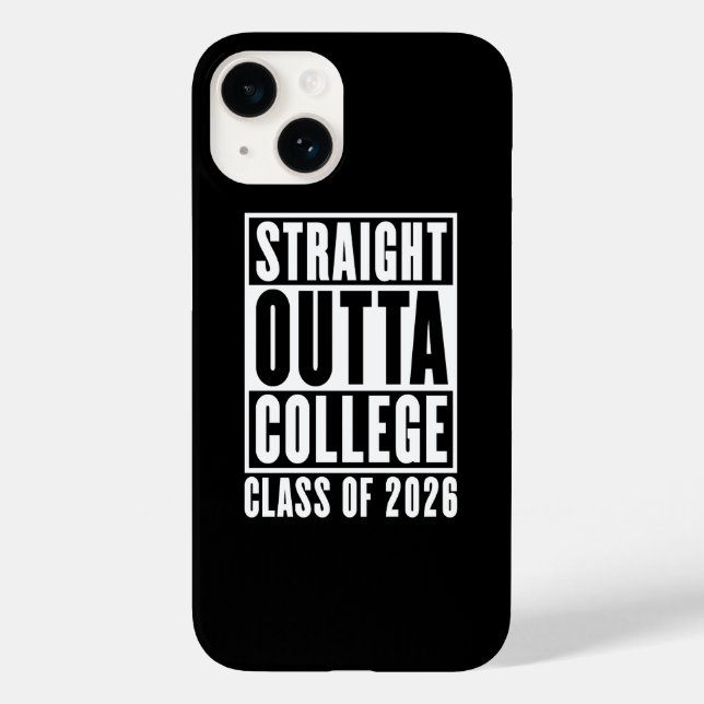 Coques Case-Mate iPhone Straight Outta College Class of 2026 (Verso)