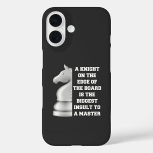 Coque Pour iPhone 16 Stratégie d'échecs Chevalier blanc Puissance Puiss