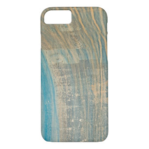 Coque iPhone 7 stries abstraites turquoise