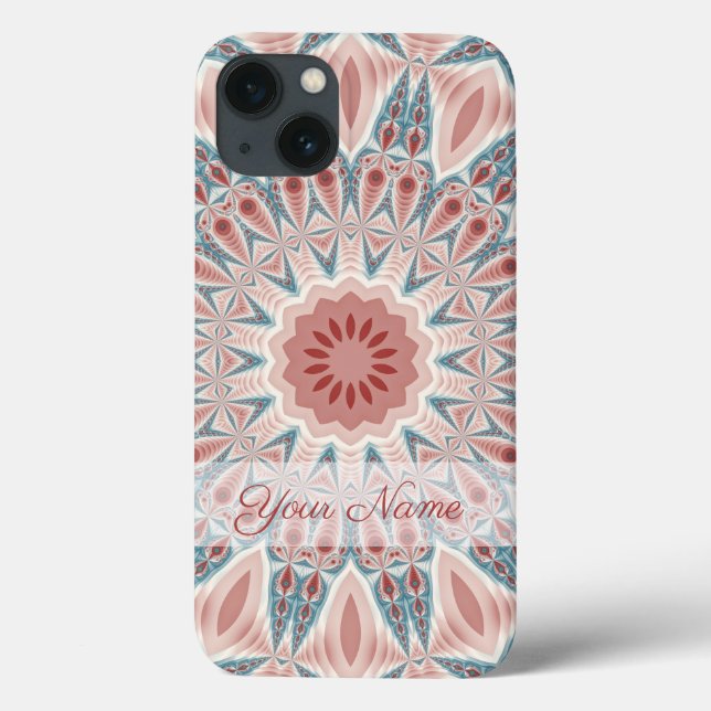 Coques Case-Mate iPhone Striking moderne Kaleidoscope Mandala Nom fractal (Verso)