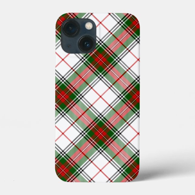 Coques Case-Mate iPhone Stuart / Stewart Red Green White Plaid (Verso)