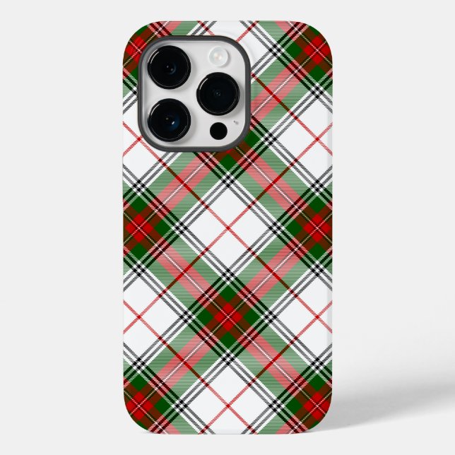 Coques Case-Mate iPhone Stuart / Stewart Red Green White Plaid (Verso)