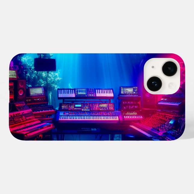 Coques Case-Mate iPhone Studio de musique sous-marin (Verso (horizontal))