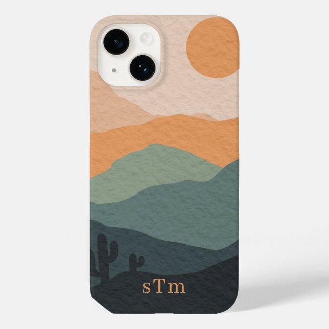 Coques Case-Mate iPhone Style Boho Terme Désert Abstrait Paysage (Verso)