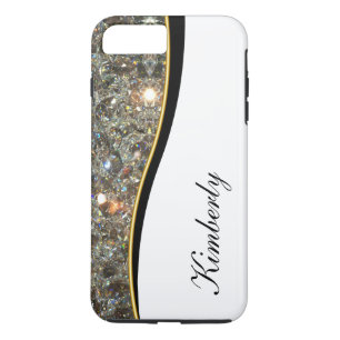 Coque iPhone 7 Plus Style chic de monogramme de Bling