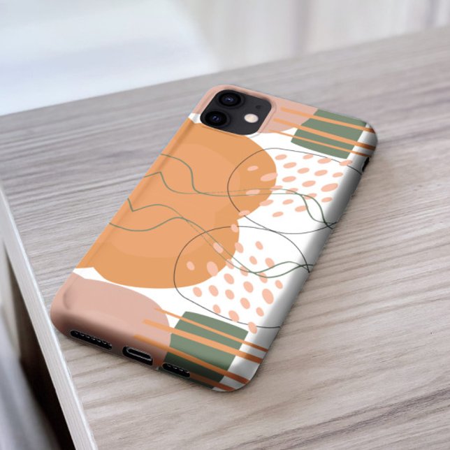 Coques Case-Mate iPhone Style chic Pink vert Abstrait esthétique motif (Créateur téléchargé)