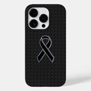Coque Pour iPhone 14 Pro Style Chrome Noir de la sensibilisation au ruban