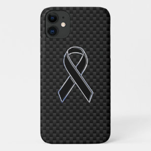 Coque Case-Mate Pour iPhone Style Chrome Noir Sensibilisation au ruban Carbone