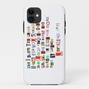 Coque iPhone 11 Style de note de rançon de 29:11 de Jérémie