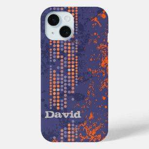 Coque Pour iPhone 15 style de surf bleu orange