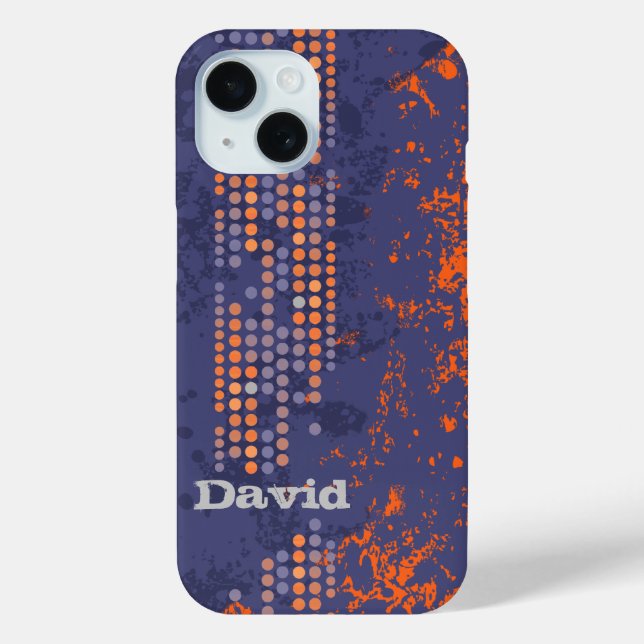 Coques Case-Mate iPhone style de surf bleu orange (Verso)