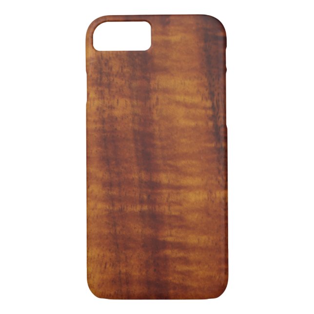 Coques Case-Mate iPhone Style hawaïen bouclé en bois de Koa (Dos)
