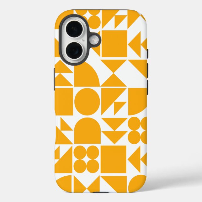 Coques Case-Mate iPhone Style Jaune moderne Motif de formes géométriques (Verso)