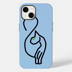 Coque Pour iPhone 14 Style Kitty Cat Outline