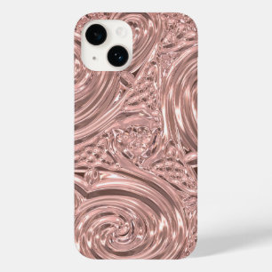 Coque Pour iPhone 14 Style métallique rose élégant art nouveau victorie