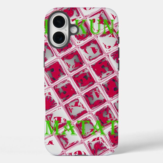 Coques Case-Mate iPhone Style Red Hakuna Matata (Verso)