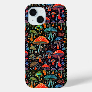 Coque Pour iPhone 15 Style super - Champignons bioluminescents dynamiqu