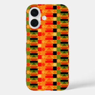 Coque Pour iPhone 16 Style textile Kente africain