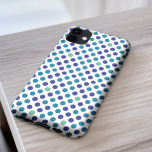 Case-Mate iPhone Case Style Turquoise bleu & violet Pois moderne