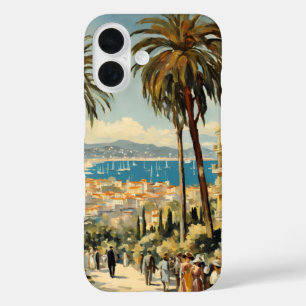 Coque Pour iPhone 16 Style vintage Cannes Français Aquarelle