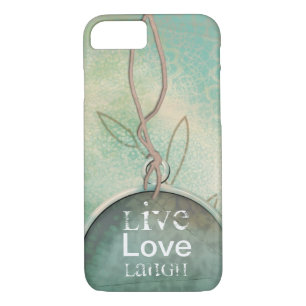 Coques Pour iPhone Style vintage Faux Lace Live, Amour, Rire