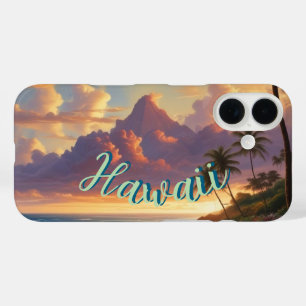 Coque Pour iPhone 16 Style vintage Hawaiian Travel Honolulu Mid-Pacific